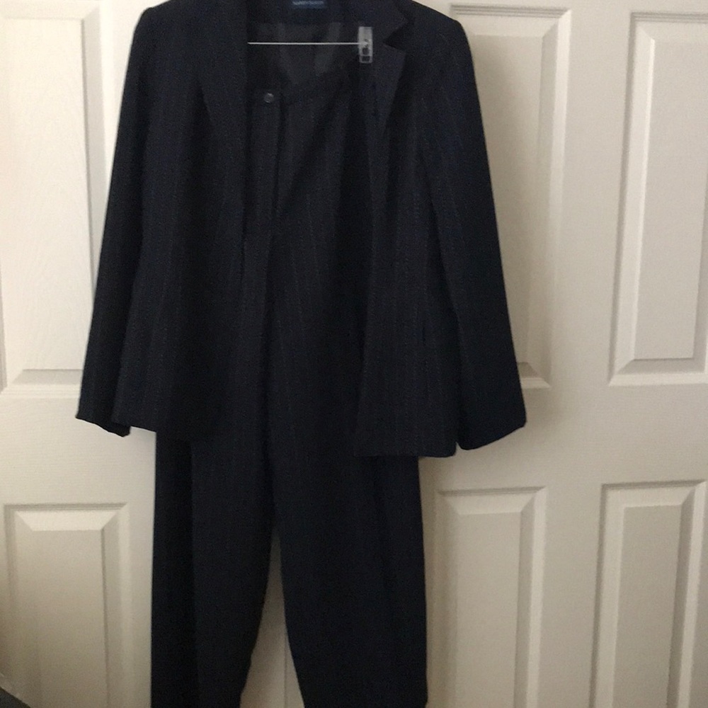 Two pieces suits with white stripes